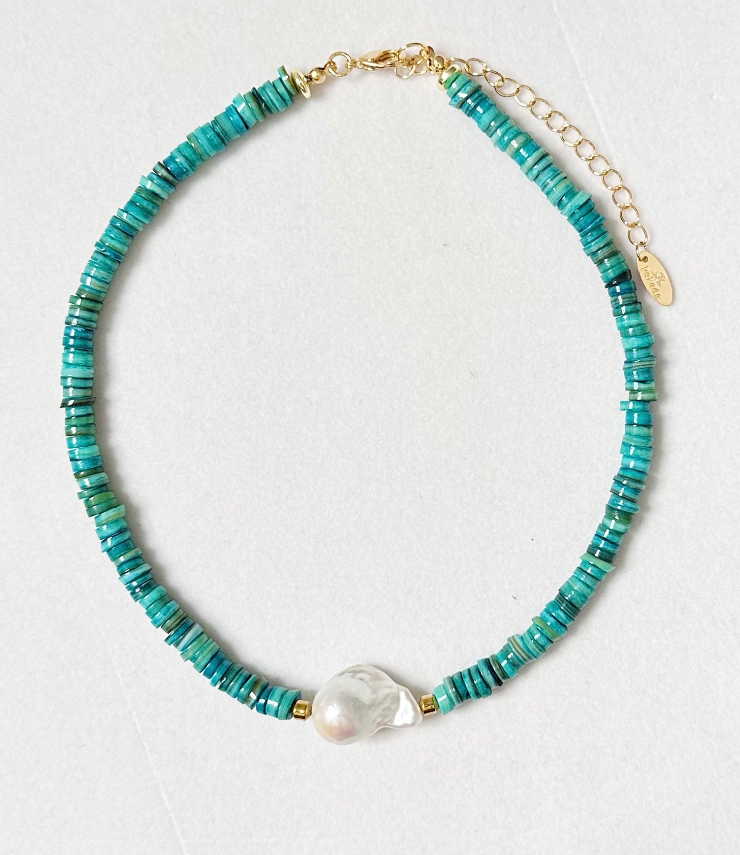 Aqua Pearl Necklace